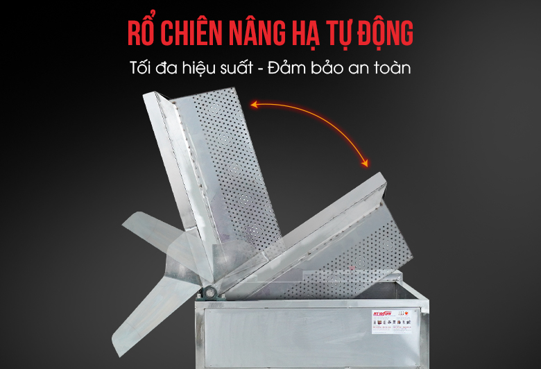 Tính năng nâng hạ giỏ chiên tự động Tính năng nâng hạ giỏ chiên tự động