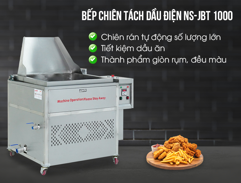 Bếp chiên tách dầu điện NS-JBT 1000 Bếp chiên tách dầu điện NS-JBT 1000