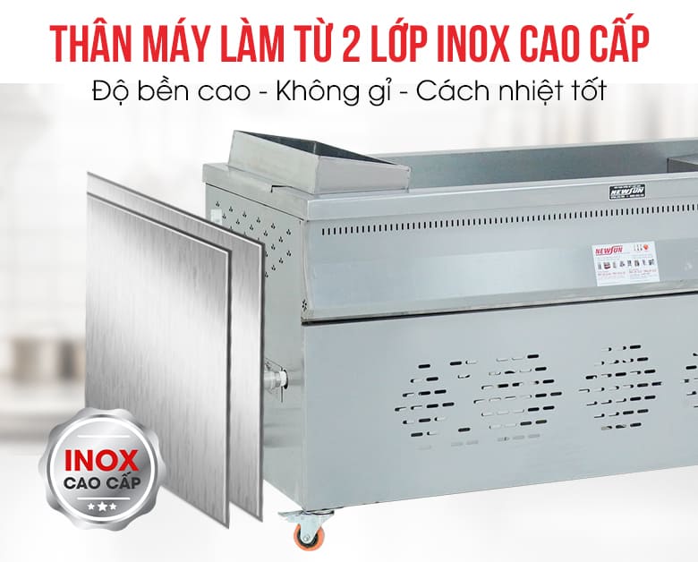Bếp chiên tách dầu NS-JBT 200L dùng gas Chất liệu cao cấp