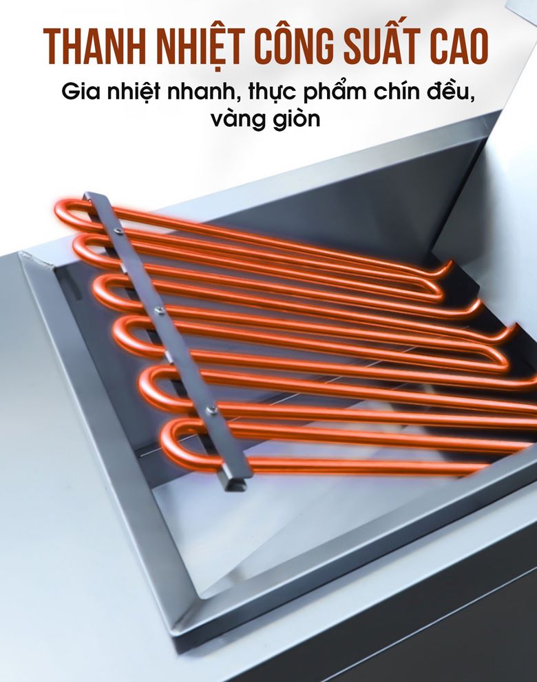 Bếp chiên điện 32 lít TB-86-1 Thanh nhiệt dạng uốn vòng công suất cao