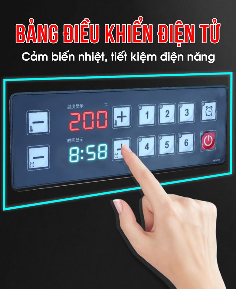 Bếp chiên điện 32 lít TB-86-1 Bảng điều khiển dễ sử dụng