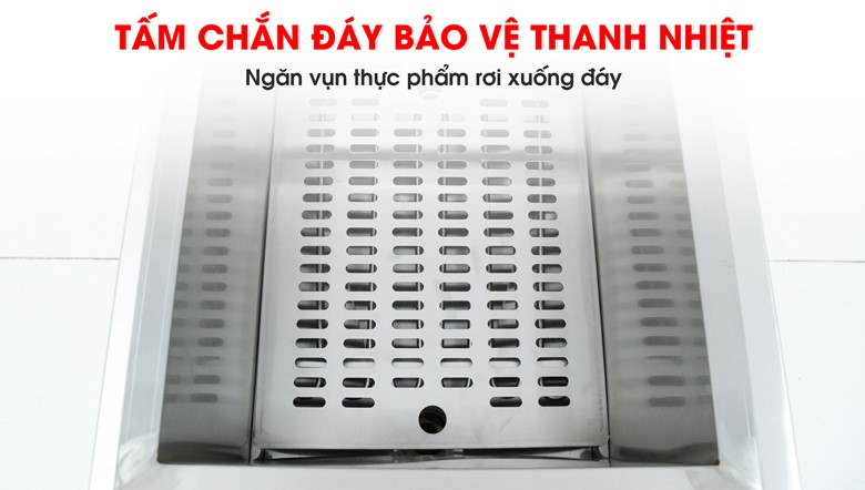 Bếp chiên điện 32 lít TB-86-1 Tấm chắn đáy có tác dụng bảo vệ thanh nhiệt