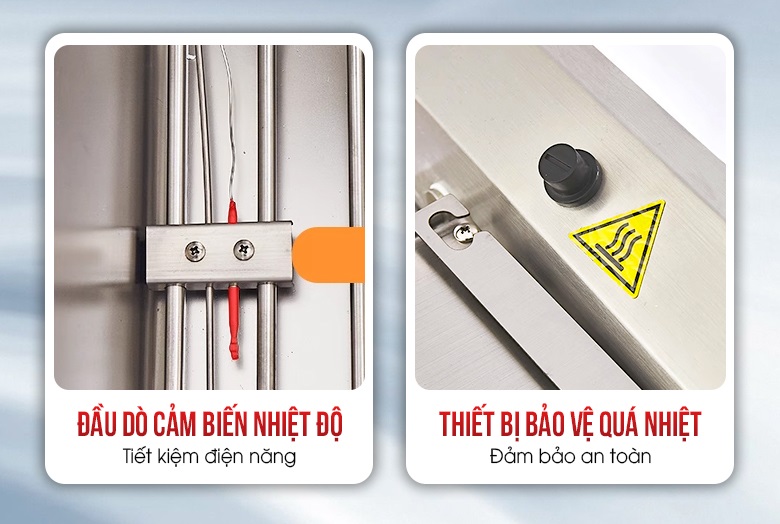 Bếp chiên nhúng đôi tự động JDZL-2ST Cảm biến nhiệt giúp giúp bảo vệ thiết bị