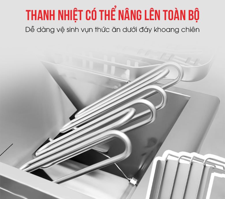 Thanh nhiệt có thể nâng lên hạ xuống