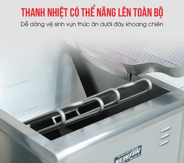 Thanh nhiệt có thể nâng hoàn toàn lên