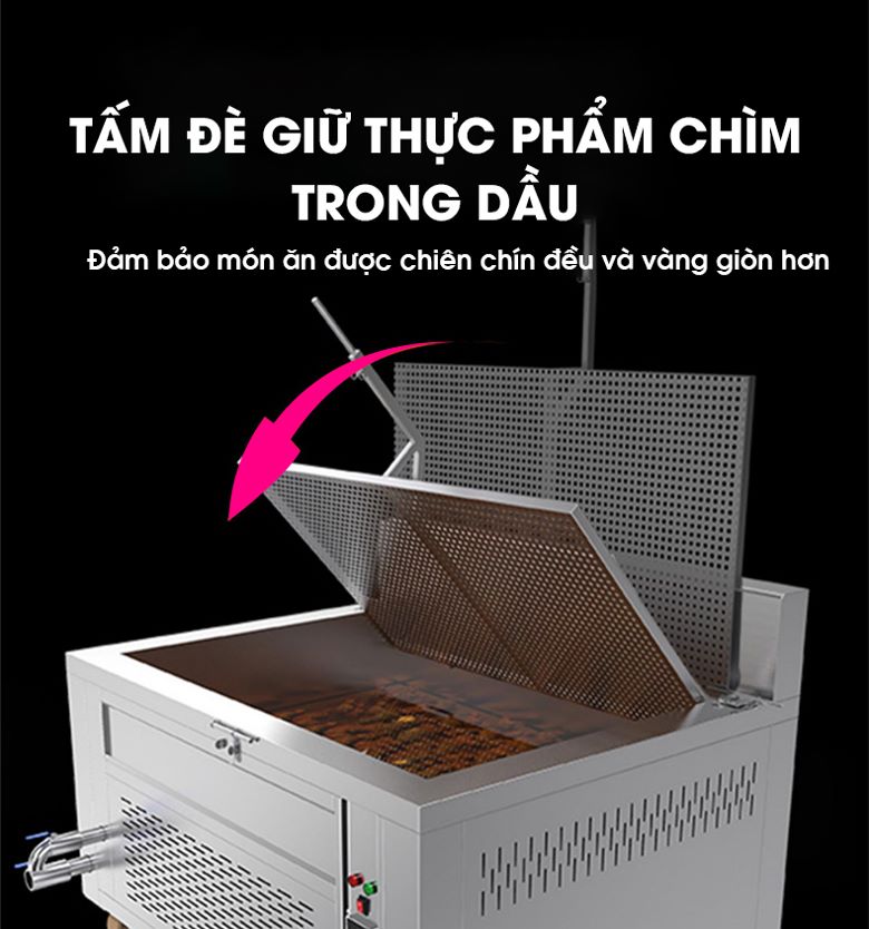 Bếp chiên tách dầu 150 lít TB-68D Tấm đè thực phẩm