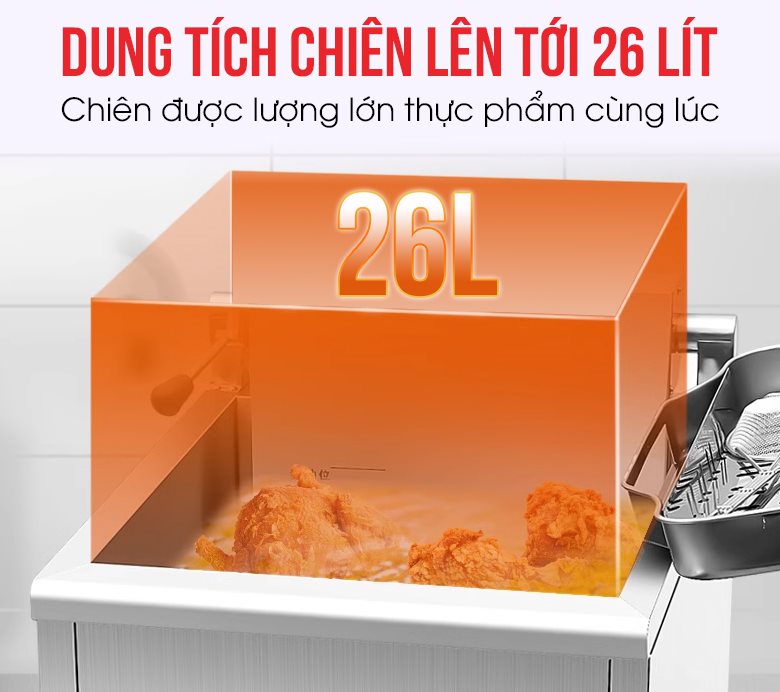 Dung tích lớn 26 lít