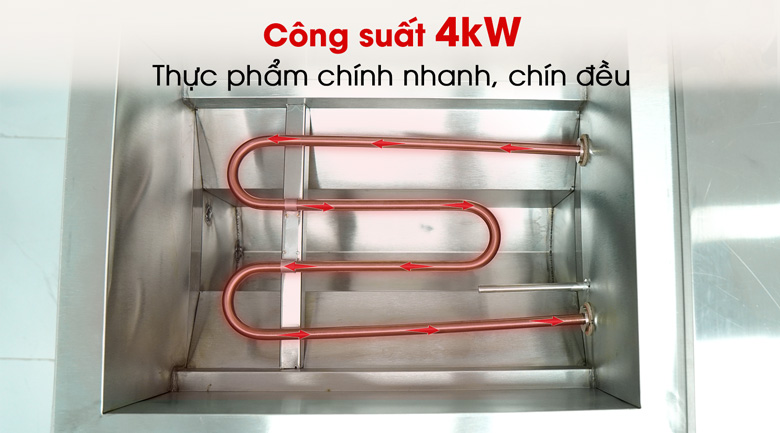 Bếp chiên tách dầu 20 lít Việt Nam Thanh nhiệt chữ U công suất cao, làm nóng nhanh – chiên giòn đều